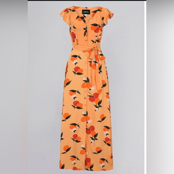 Collectif Dresses & Skirts - Collectif Thelma Apricot Dress NWT Medium